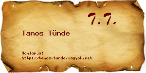Tanos Tünde névjegykártya