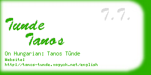 tunde tanos business card
