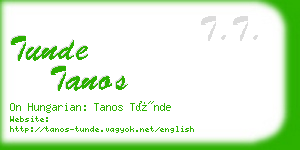 tunde tanos business card